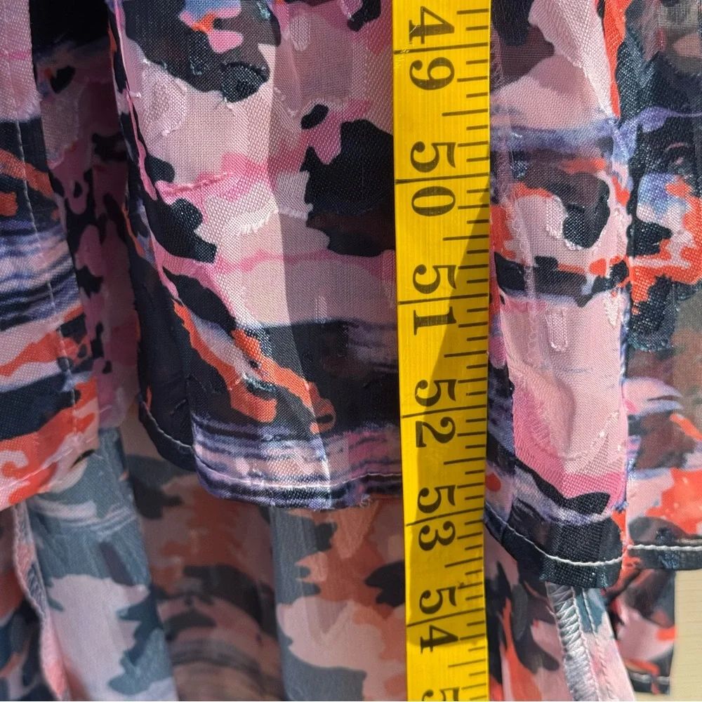 Hutch Anthropologie Lindie Wrap Maxi Dress Women’s Large Abstract Print Long